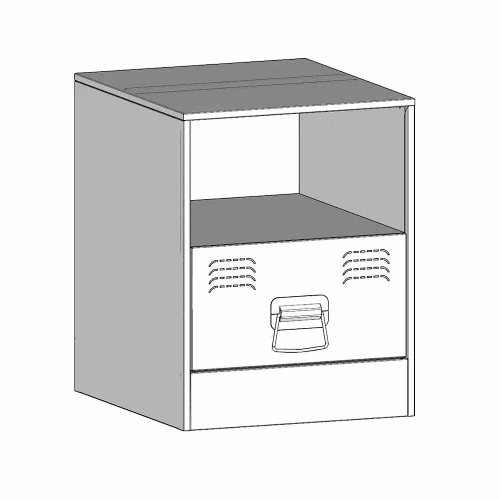 Berkfield Home Set of 2 Stylish Black Metal Bedside Cabinets, W/D/H: 34.5 x 39 x 44 cm – 4