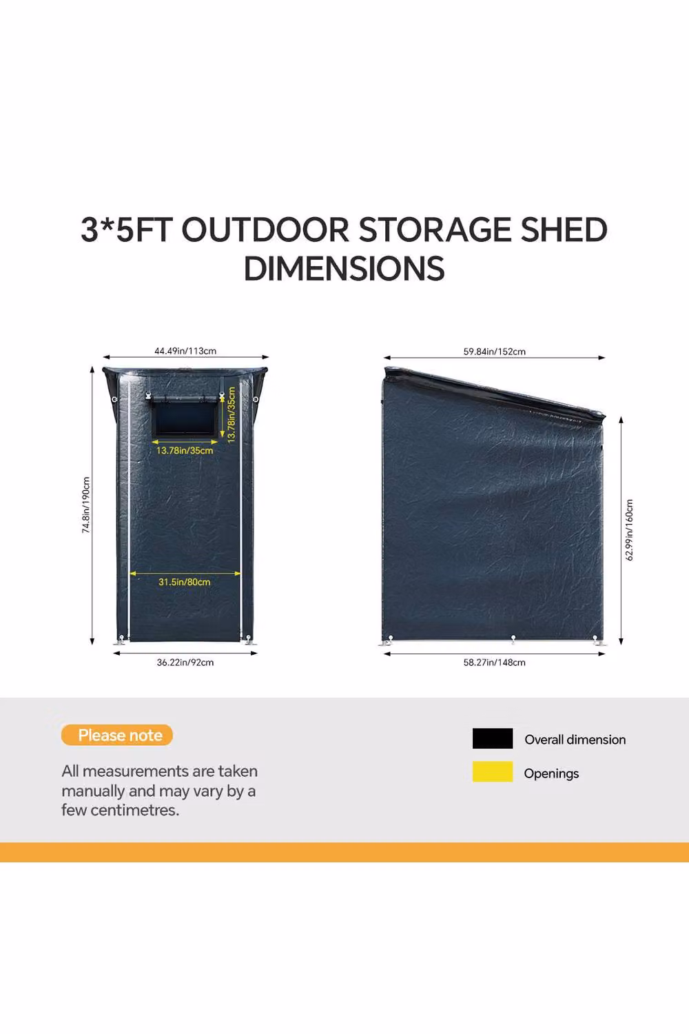 Garden Sanctuary Grey Pent Outdoor Garden Storage Shelter with Window, W/D/H: 91.44 x 91.44 x 190 cm – 4