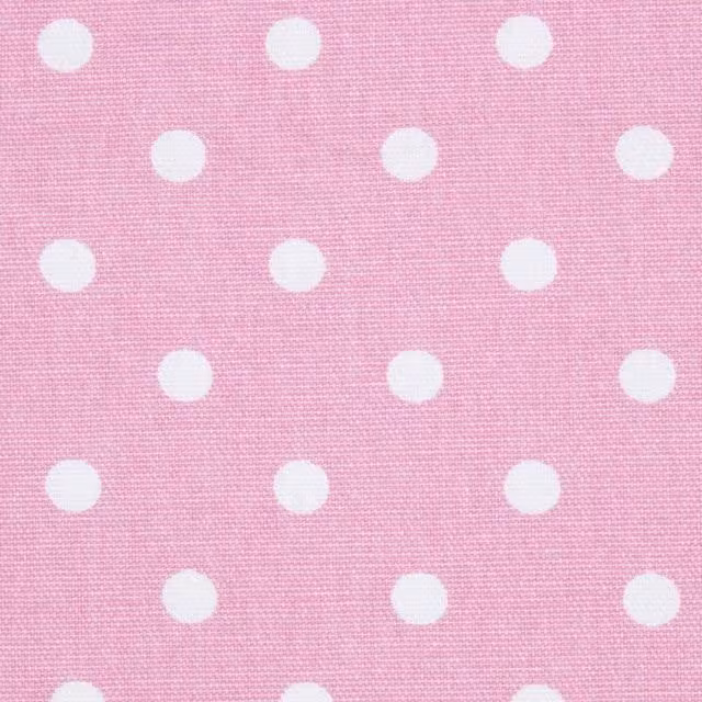 Homescapes Pink Polka Dot Pure Cotton Fabric, 150cm Wide