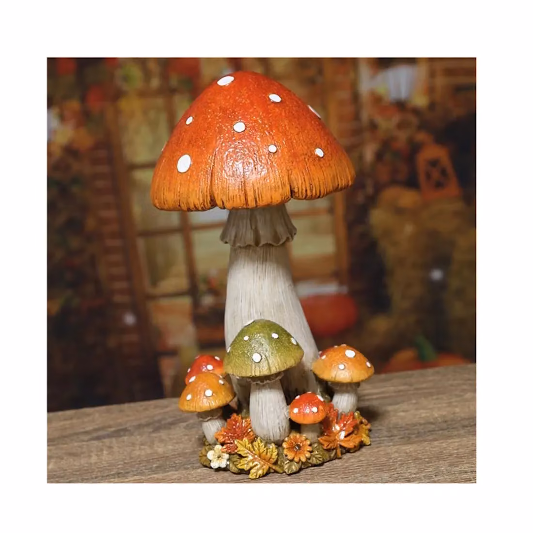 The Straits Trading Multicolour Dotted Mushroom Figurine Resin Tabletop Ornament – 4