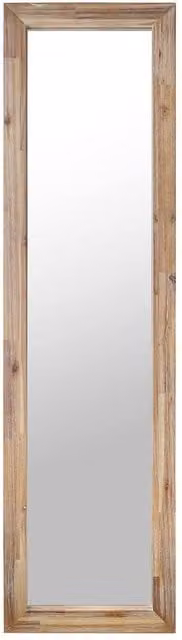 Statement Furniture Florence Large Rectangular Wall Mirror with Wooden Frame, Brown, W: 45 cm, H: 165 cm – 1
