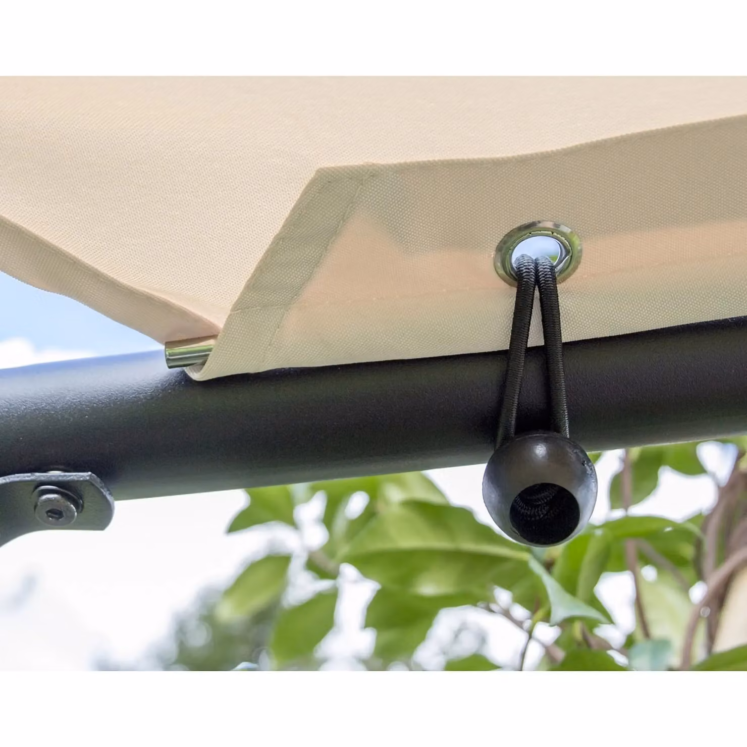 Primrose Square Portable Sail Shade with Powder Coated Steel Frame, Charcoal, W/D: 350 x 350 cm, H: 275 cm – 2
