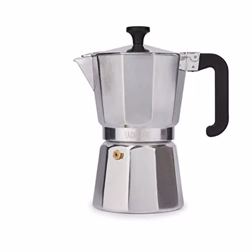 La Cafetiere Venice Aluminium Espresso Maker, 6 Cup, Silver – 1