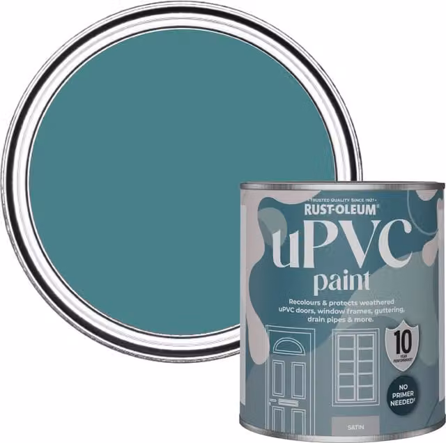 Rust-Oleum UPVC Paint in Satin Finish, Peacock Suit, 0.75 l