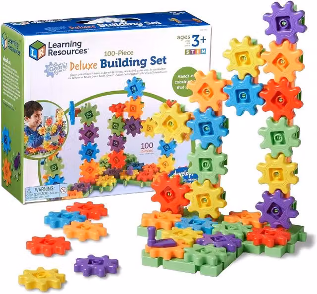 Learning Resources Gears 100 Piece Deluxe Building Set in Multicolour