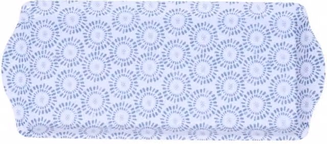 Zorenii Blue Round Drinks Tray
