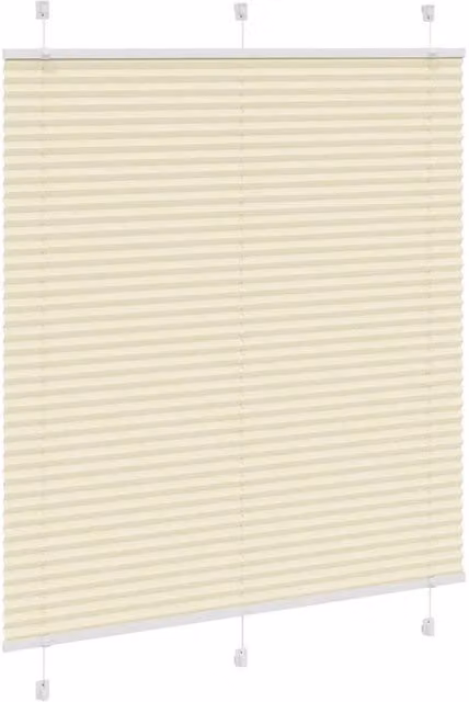 Berkfield Home Single Pleat Fabric Blind in Beige, W: 115 cm, H: 100 cm