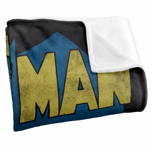 Warner Bros. Batman Vintage Cover Silky Touch Super Soft Fleece Throw Blanket, Multicolour, W: 152.4 cm x L: 152.4 cm – 2