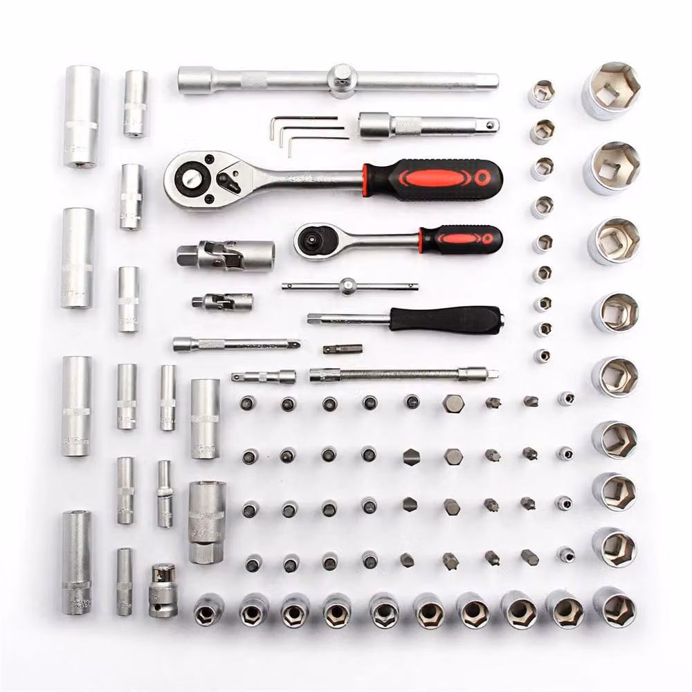 Nordara 94-Piece Drive Socket Set and Ratchet Wrench Tool Kit in Silver – 4