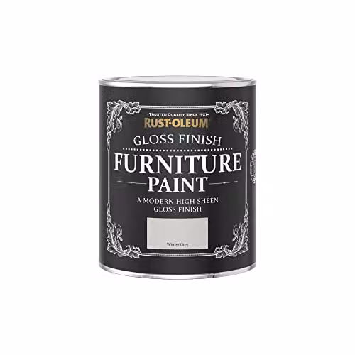 Rust-Oleum Grey Water-Based Furniture and Skirting Board Paint in Gloss Finish, 0.75 l – 3