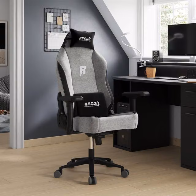Recoil Centurion Gaming Chair in Grey and Black Fabric