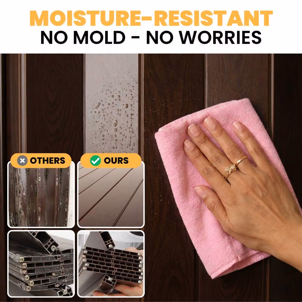 Novecrafto PVC Folding Door with Magnetic Closure in Dark Brown, W: 82 cm, H: 203 cm – 4