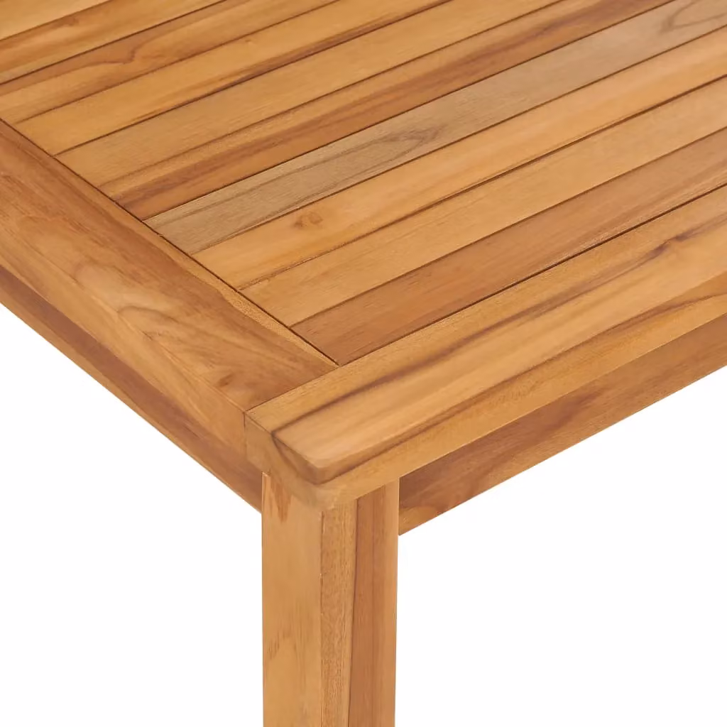Berkfield Home Garden Dining Table in Brown Solid Teak Wood, W/D/H: 120 x 70 x 77 cm – 2