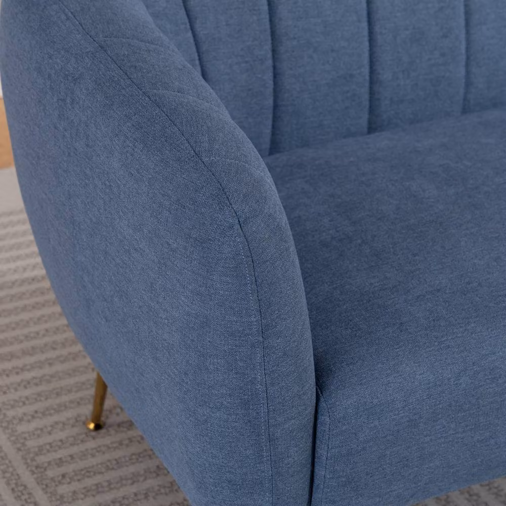 Artemis Home Stanton 2 Seat Upholstered Fabric Sofa in Blue – 2