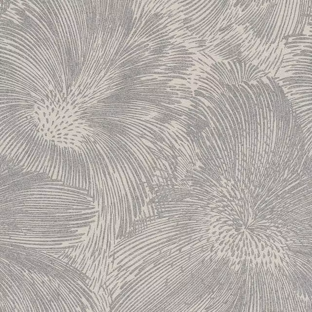 Rasch Non-Woven Floral Pattern Wallpaper in Grey and Beige – 1