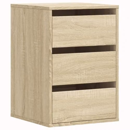 vidaXL Corner Chest of Drawers in Sonoma Oak, W: 40 cm, D: 41 cm, H: 58 cm