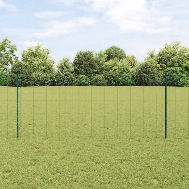 Berkfield Home Garden Green Steel Rectangular Fence Set of 2, H: 1 m, W: 25 m – 1
