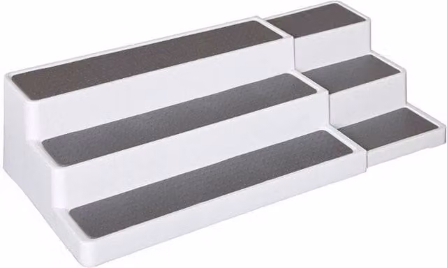 KORVIXA 3 Tier Extendable Spice and Herb Rack, White and Multicolour, W: 100 cm, D: 60 cm – 1