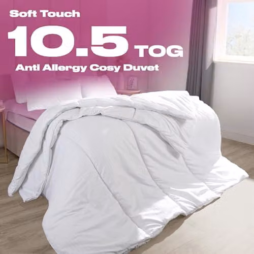 Brentfords Super King 10.5 Tog Hollow Fibre Duvet, White – 2