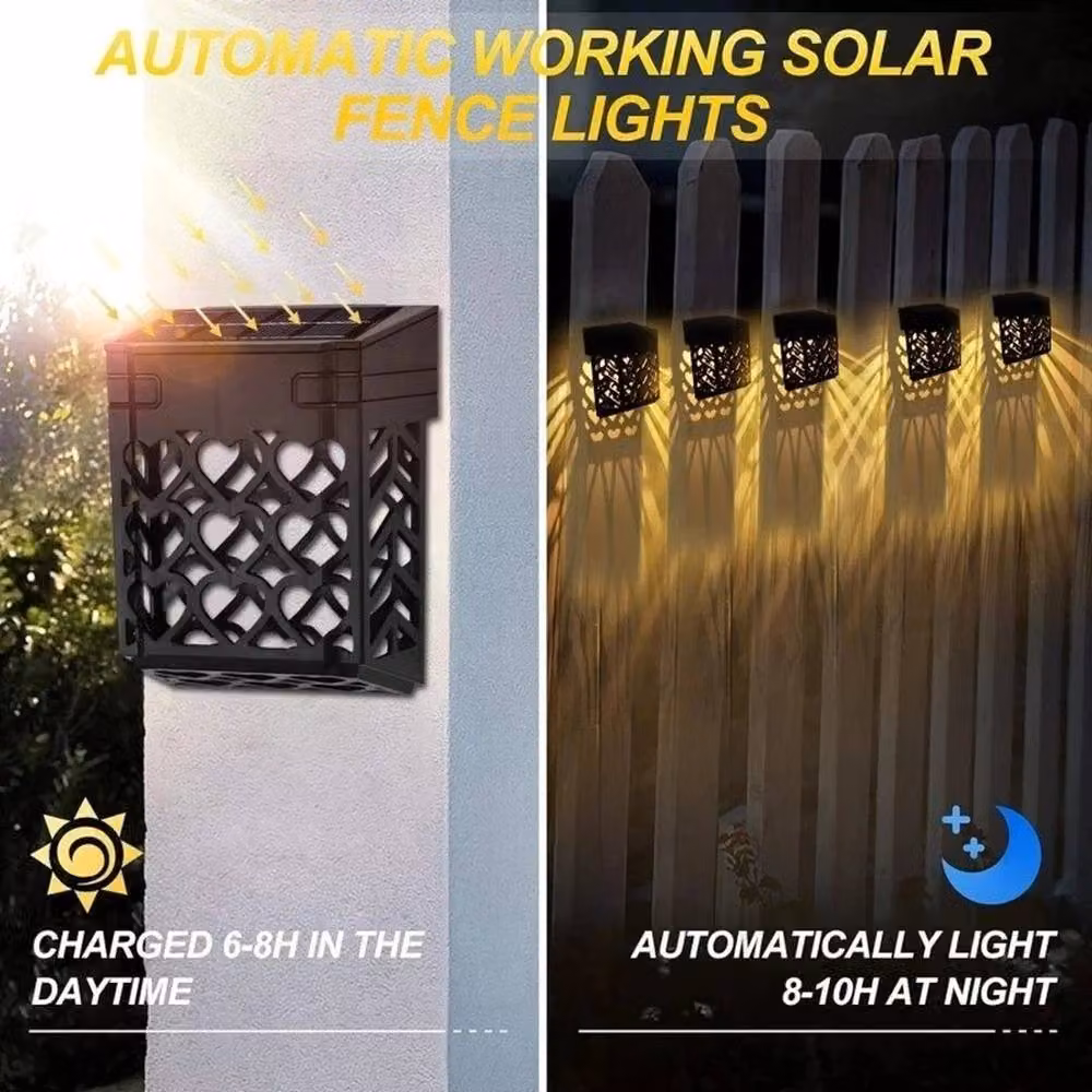 SPETLEK Pack of 2 Super Bright Solar Powered Black Wall Lights with Dusk Sensor for Garden and Terrace – 5
