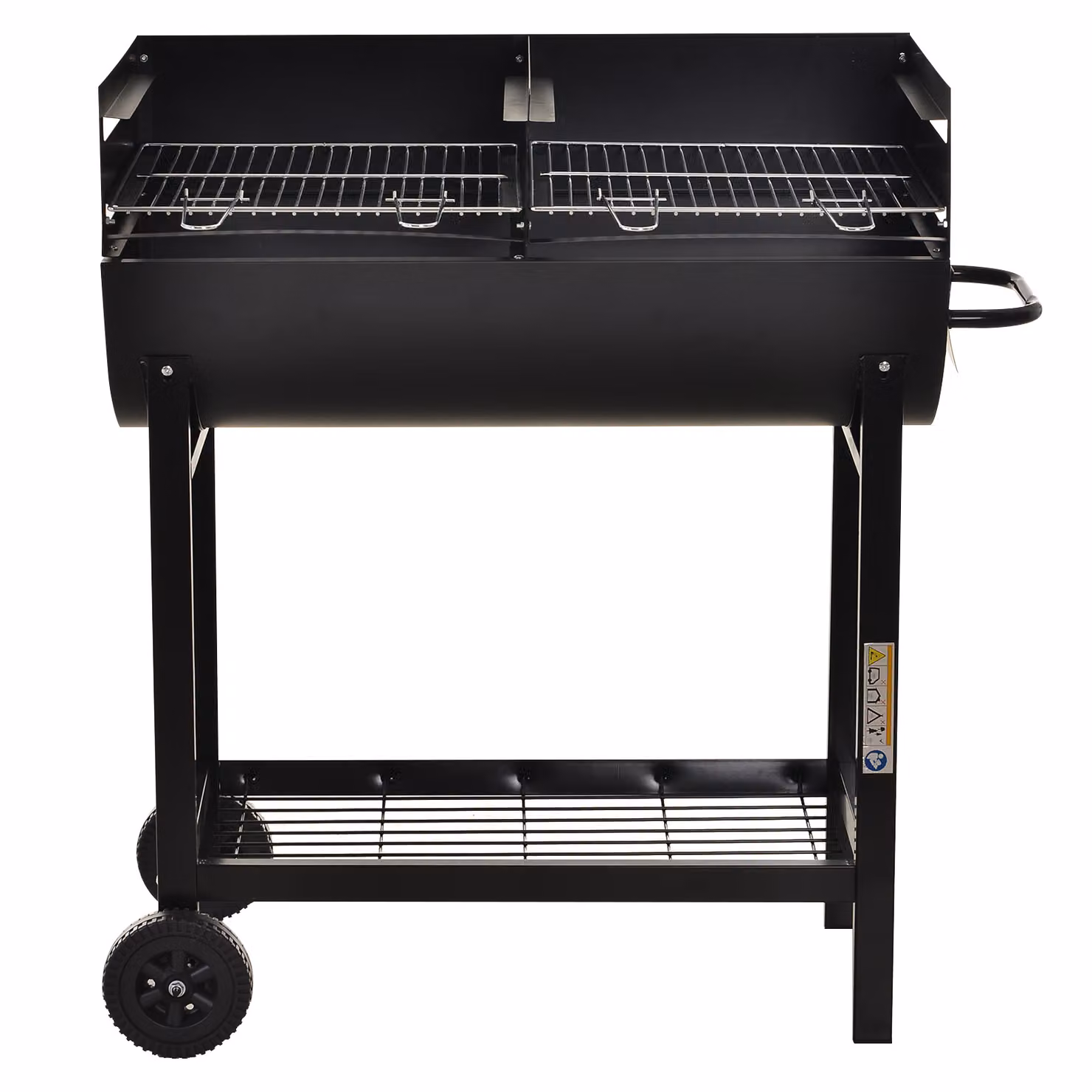 Outsunny Charcoal Barbecue Grill Trolley in Black with Dual Grill Nets and Wheels, Steel Construction, W/D/H: 96 x 90 x 45 cm – 9