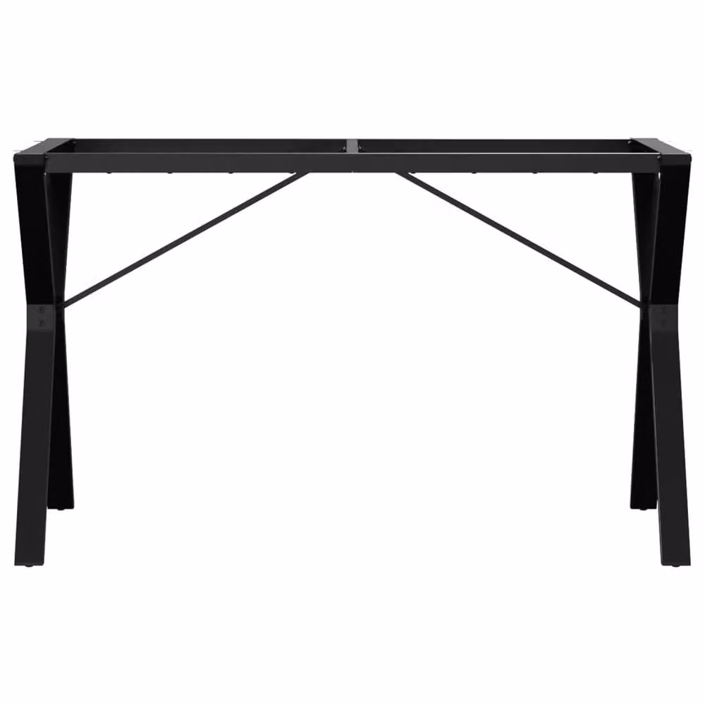 Berkfield Home Y-Frame Dining Table Legs in Matt Black Steel, W/D/H: 120 x 60 x 73 cm – 3