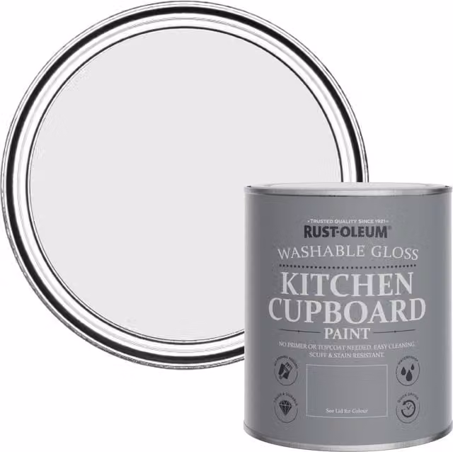 Rust-Oleum Kitchen Cupboard Paint in Gloss Finish, Monaco Mist Grey, 750ml
