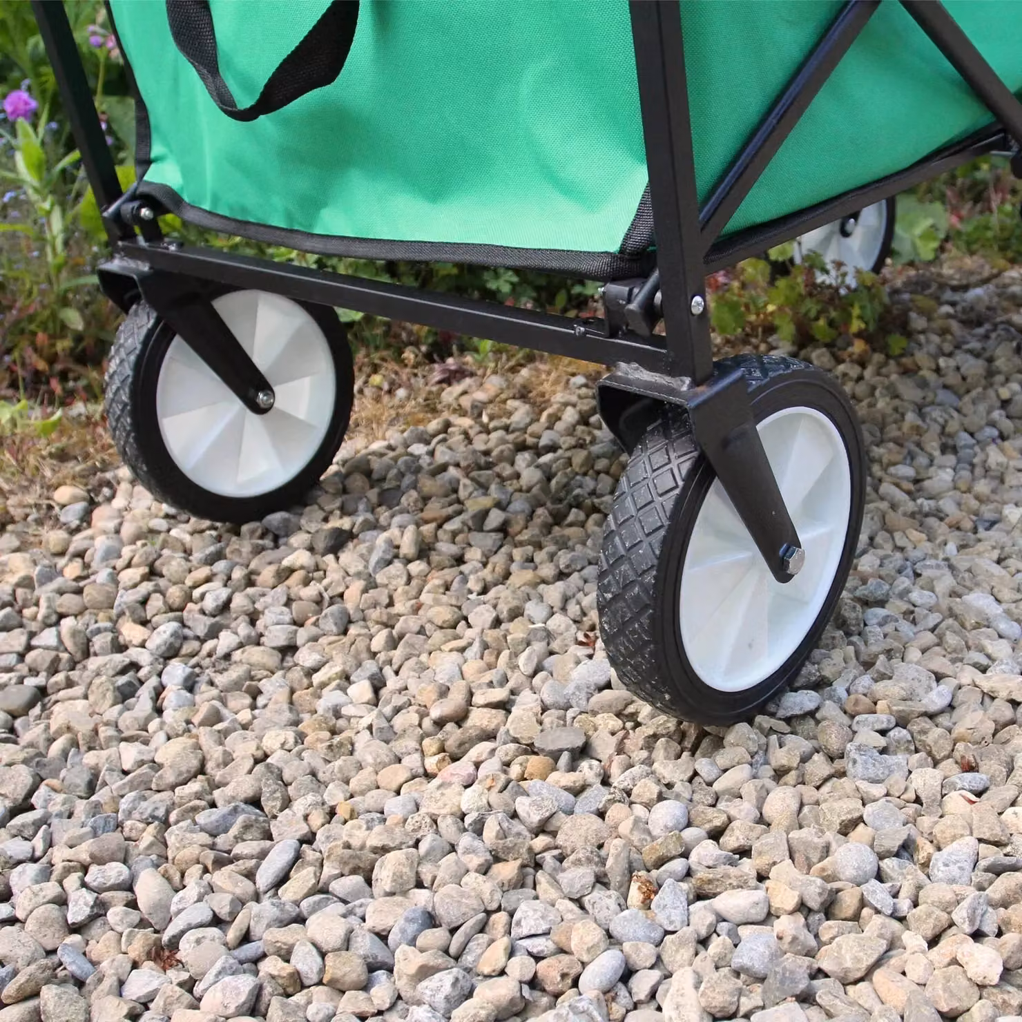 Monstershop Foldable Garden Cart in Green Steel – 4
