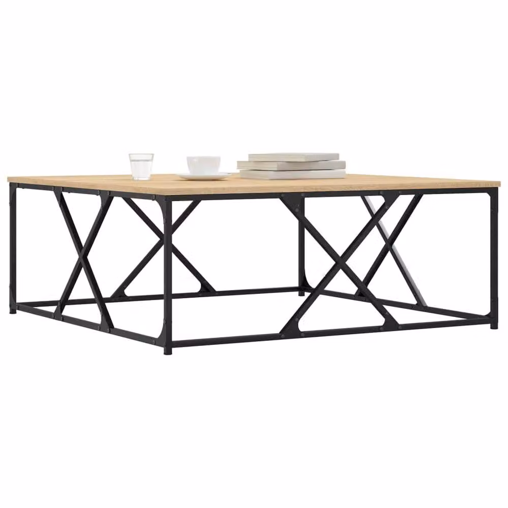 Berkfield Home Sonoma Oak Coffee Table, Brown, W/D/H: 100 x 100 x 40 cm – 3