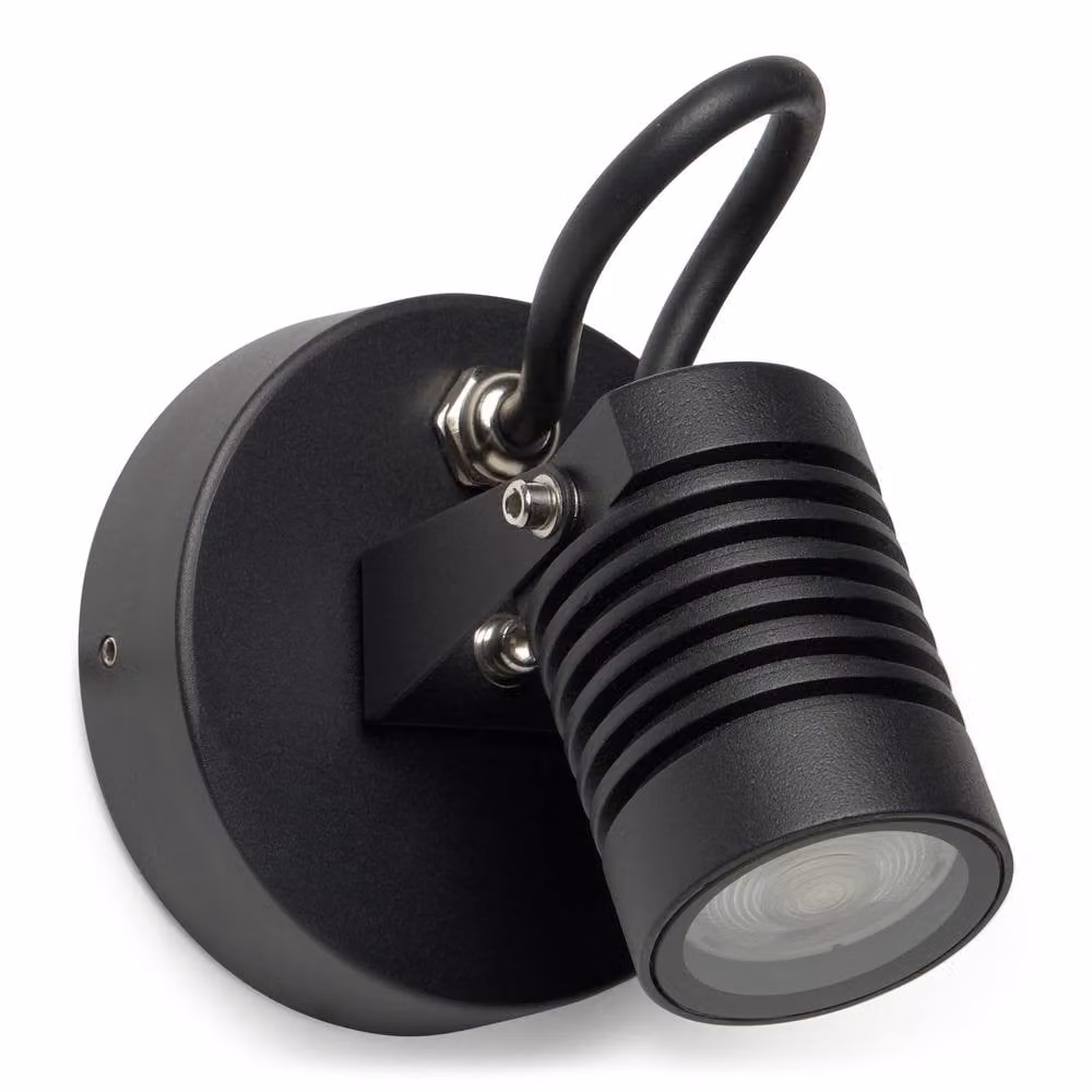 Netlighting Vista Black Faceted LED Outdoor Wall Display Light, 4.9W, 3000K Warm White, IP65 – 3