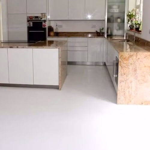 Mega Flooring UK White and Grey Plain Effect Cushion Backed Vinyl Flooring Sheet, 2.0mm Thick