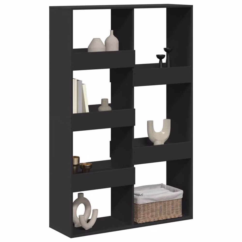 Berkfield Home Black MDF Room Divider, W/D/H: 100 x 33 x 155.5 cm – 3