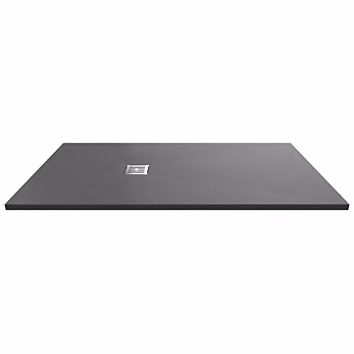 nuie NLT71064 Modern Slimline Rectangular Shower Tray, Slate Grey, W: 1700 mm, D: 900 mm