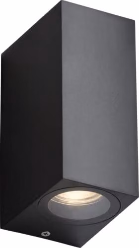 Netlighting Knightsbridge Alana IP65 GU10 Polycarbonate Up/Down Wall Light, Black