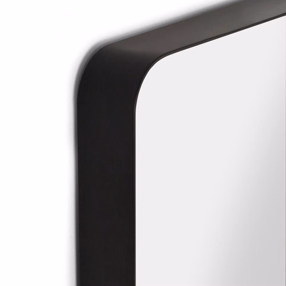 Cheshire Axis Modern Rectangular Wall Mirror with Black Metal Frame – 3
