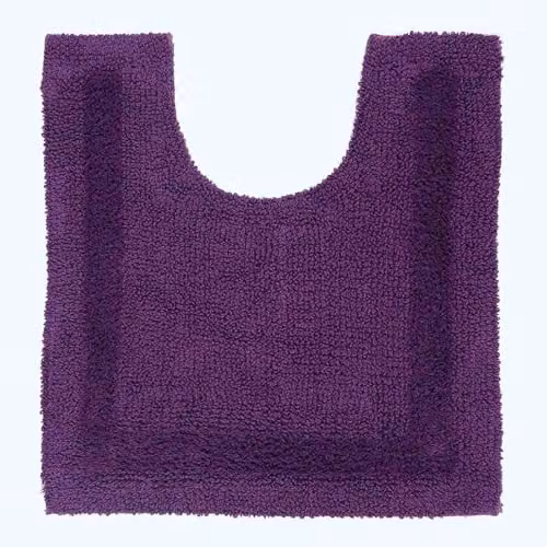 Homescapes Luxury 2 Piece Cotton Bath Mat and Pedestal Mat Set in Purple, 1600GSM – 6