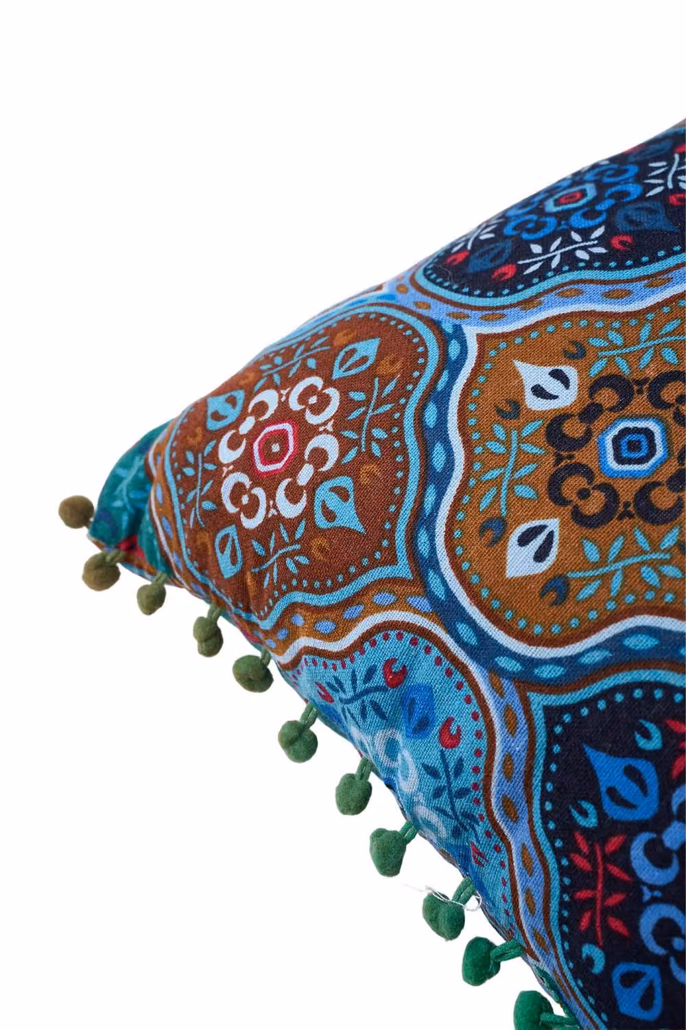 Living and Home Pack of 2 Multicolour Ethnic Graphic Linen Throw Pillows with Inserts, W/D/H: 45 x 45 x 45 cm – 5