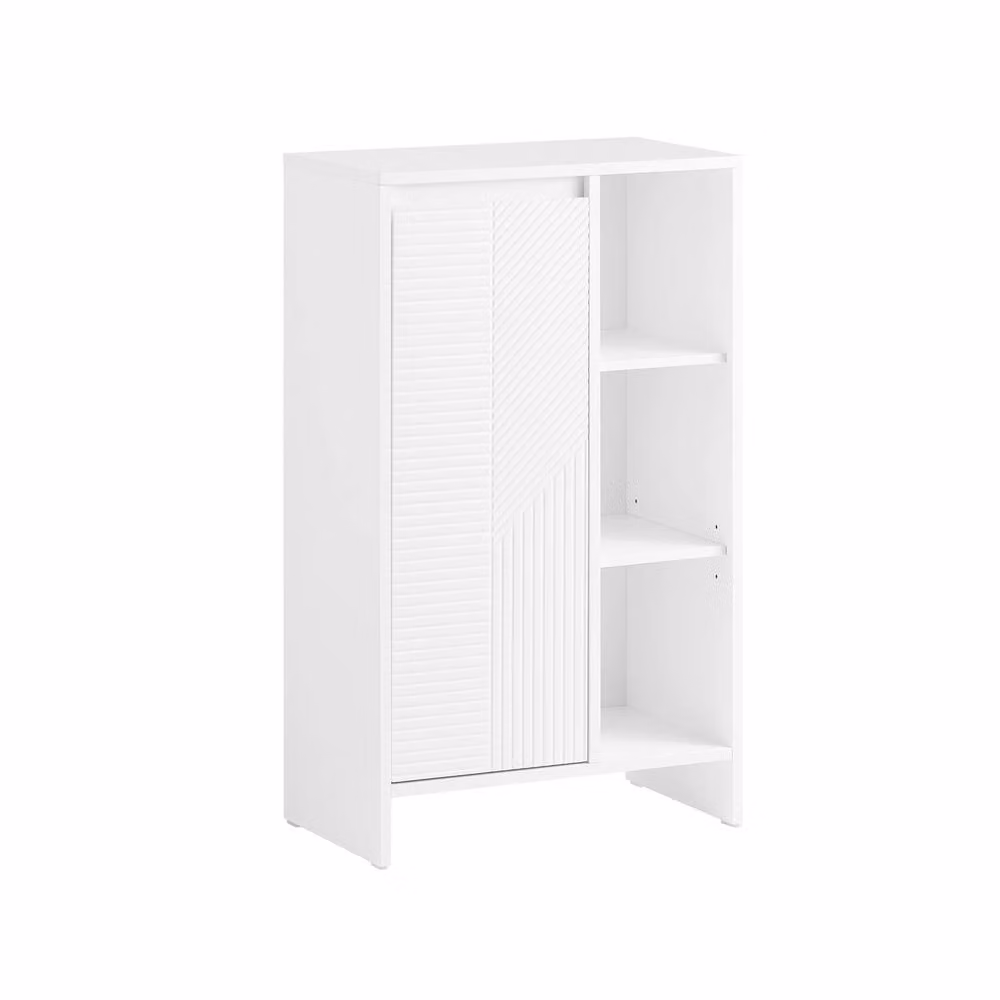 SoBuy Minimalist White Matt Bathroom and Hallway Cabinet – 2