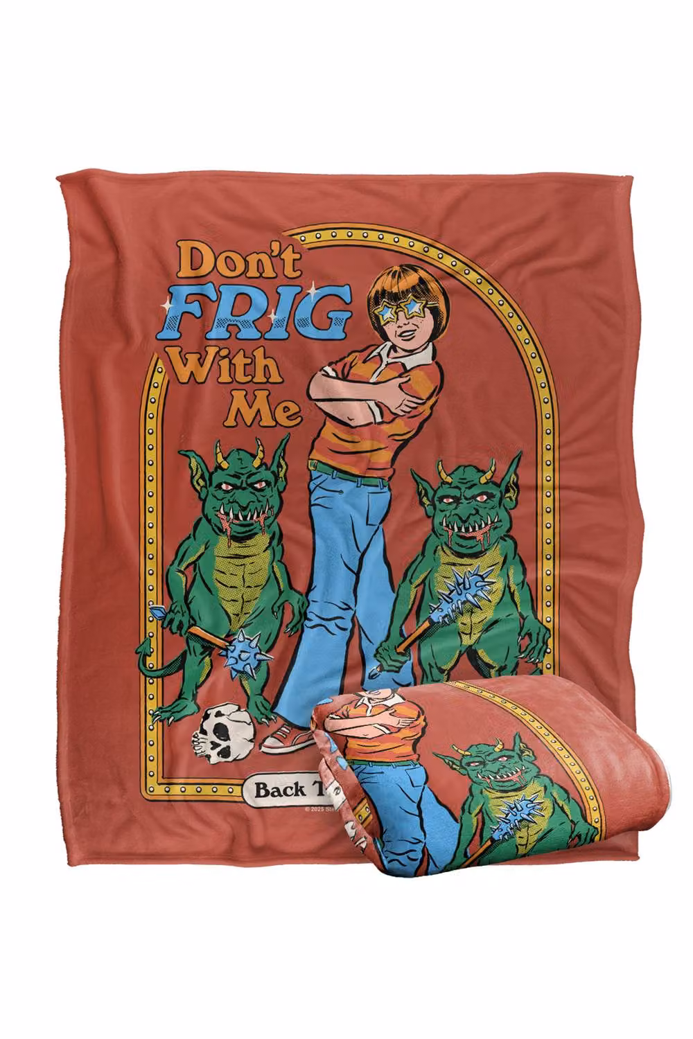 Steven Rhodes Dont Frig With Me Multicolour Super Soft Fleece Throw Blanket W/D/H: 152 x 127 cm – 2