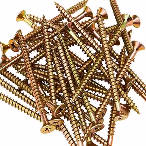 Forgefix Multi-Purpose Pozidriv Self-Countersinking Wood Screws, Silver, 100 Pack