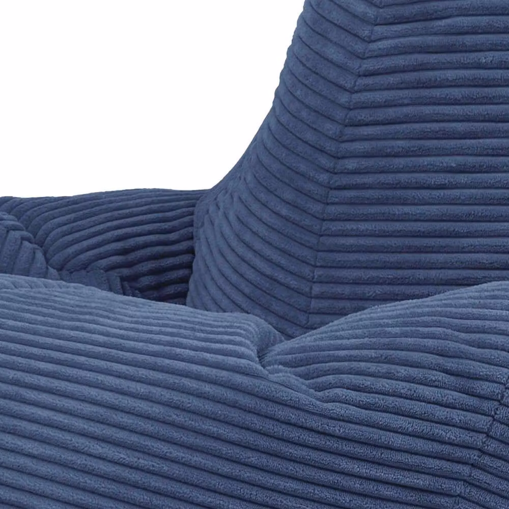icon Dalton Cord Adult Bean Bag Chair Set of 2 in Blue with EPS Polystyrene Filling – 4