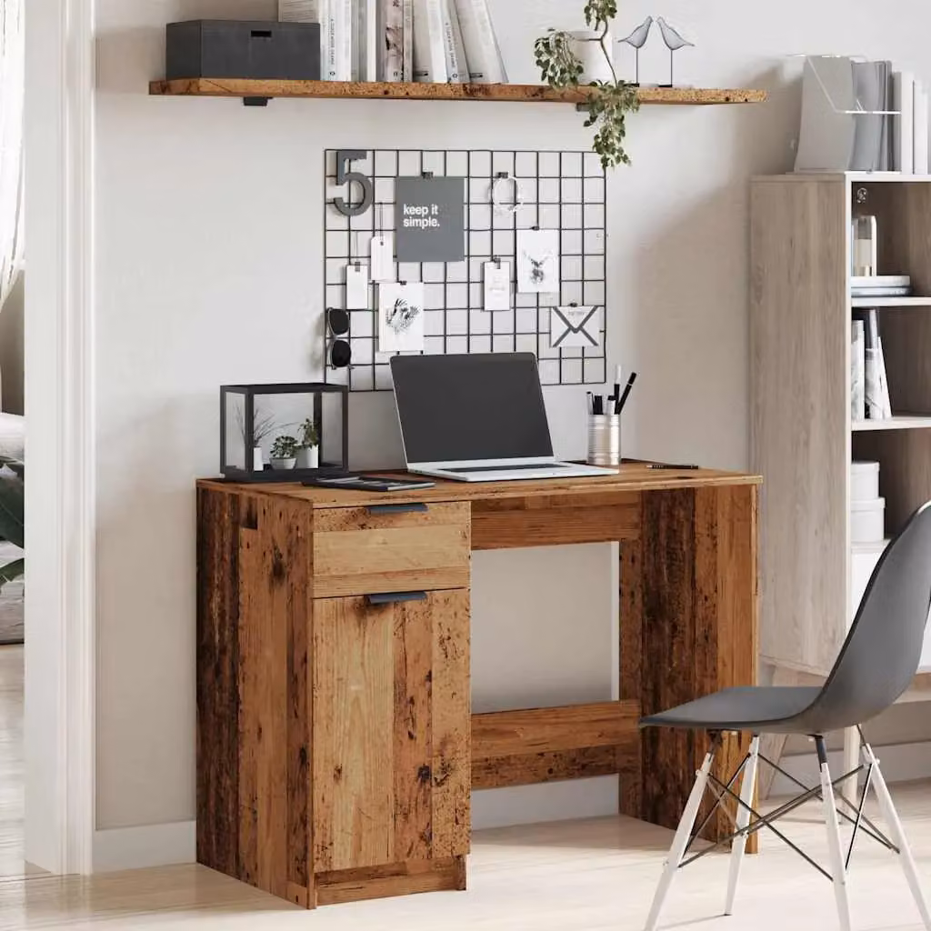 Berkfield Brown Engineered Wood Computer Desk W/D/H: 100 x 50 x 75 cm – 2