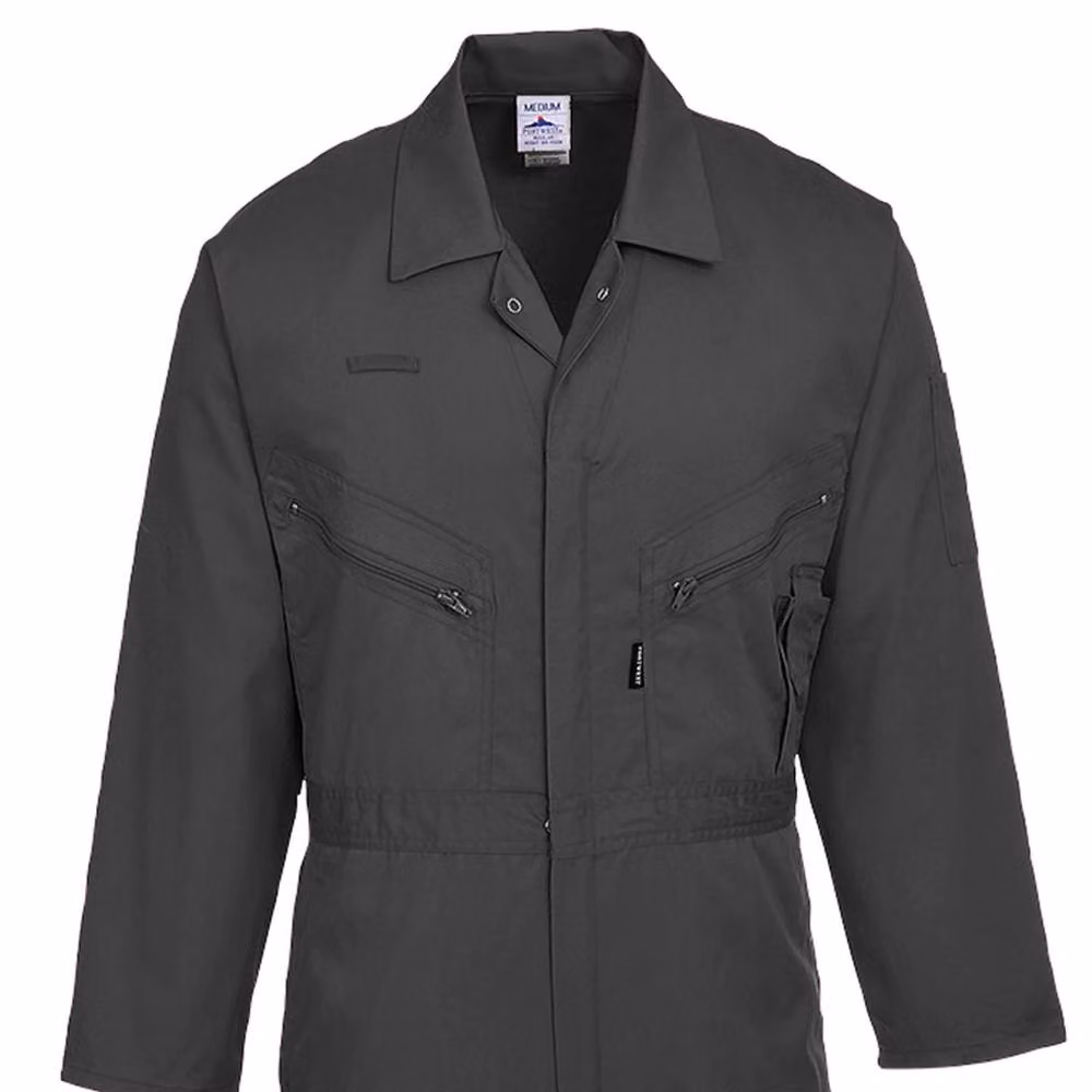 Portwest Men's Liverpool-zip Poly-cotton Workwear Coverall Pack of 2 in Black, Size: 3XL – 2
