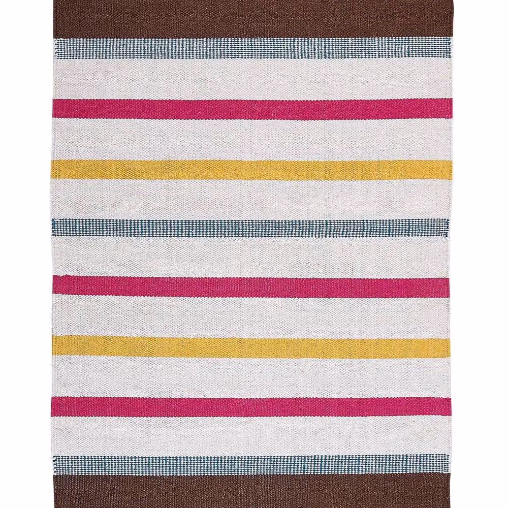 Wyld and Coco Handwoven Cotton Striped Area Rag Rug, Multicolour, W: 160 cm, L: 230 cm – 2