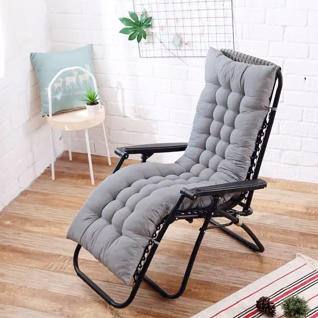 Livingandhome Grey Breathable Cotton Recliner Cushion