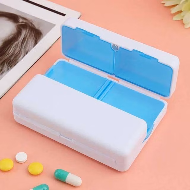 SPETLEK 7-Grid Magnetic Weekly Pill Organizer Case, Blue, Large