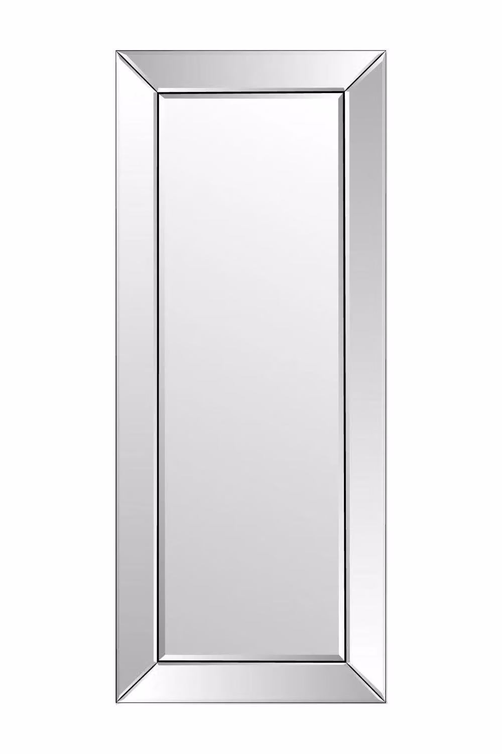 MirrorOutlet Horsley Modern All Glass Rectangular Wall Mirror in Clear, W: 120 cm, H: 48 cm – 2