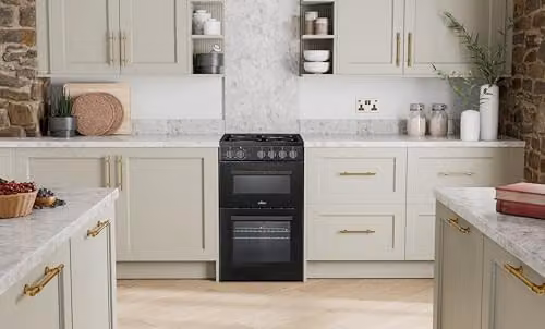 Willow WE50TSB Freestanding Electric Twin Cavity Cooker with Solid 4 Plate Hob, Black, Width: 50 cm – 4