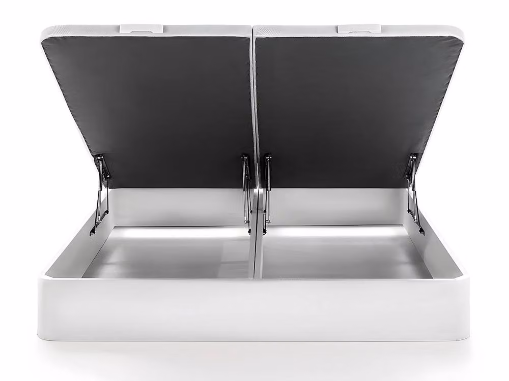YSMÉE HESTIA Ottoman Storage Bed Base in Matt White, W/D/H: 180 x 200 x 30 cm – 3