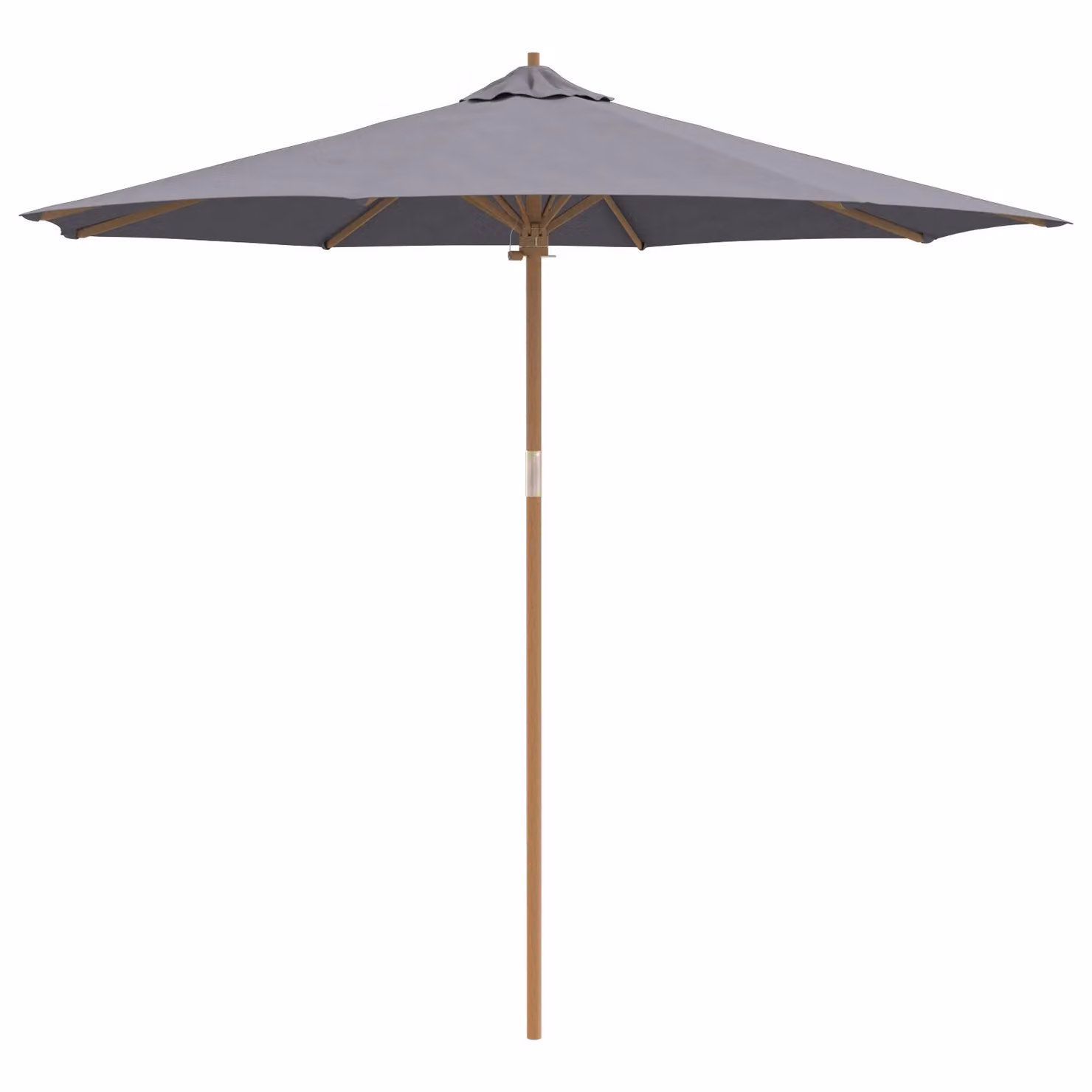 Berkfield Home Garden Parasol in Grey with Bamboo Frame, W/D: 270 x 260 cm – 2